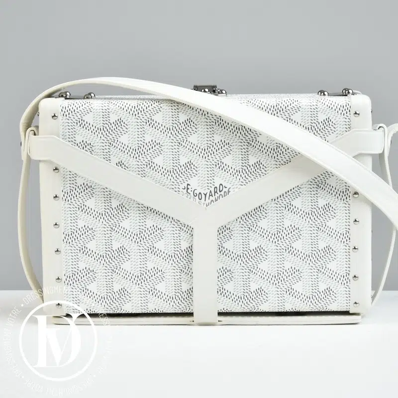 Sac Malle Minaudière en toile Goyardine blanc - Goyard Sac Malle Minaudière en toile Goyardine blanc - Goyard – Image 3