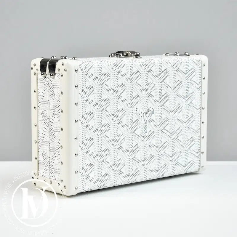 Sac Malle Minaudière en toile Goyardine blanc - Goyard Sac Malle Minaudière en toile Goyardine blanc - Goyard – Image 4