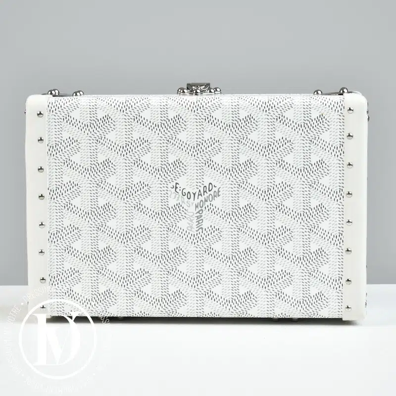 Sac Malle Minaudière en toile Goyardine blanc - Goyard Sac Malle Minaudière en toile Goyardine blanc - Goyard – Image 5