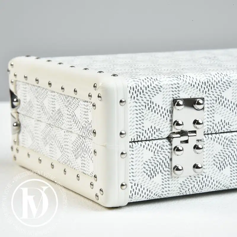 Sac Malle Minaudière en toile Goyardine blanc - Goyard Sac Malle Minaudière en toile Goyardine blanc - Goyard – Image 7
