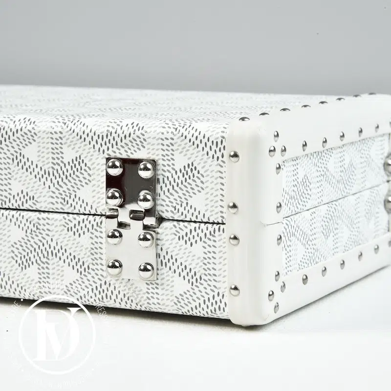 Sac Malle Minaudière en toile Goyardine blanc - Goyard Sac Malle Minaudière en toile Goyardine blanc - Goyard – Image 8