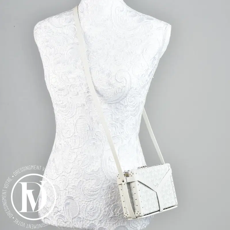 Sac Malle Minaudière en toile Goyardine blanc - Goyard Sac Malle Minaudière en toile Goyardine blanc - Goyard – Image 2