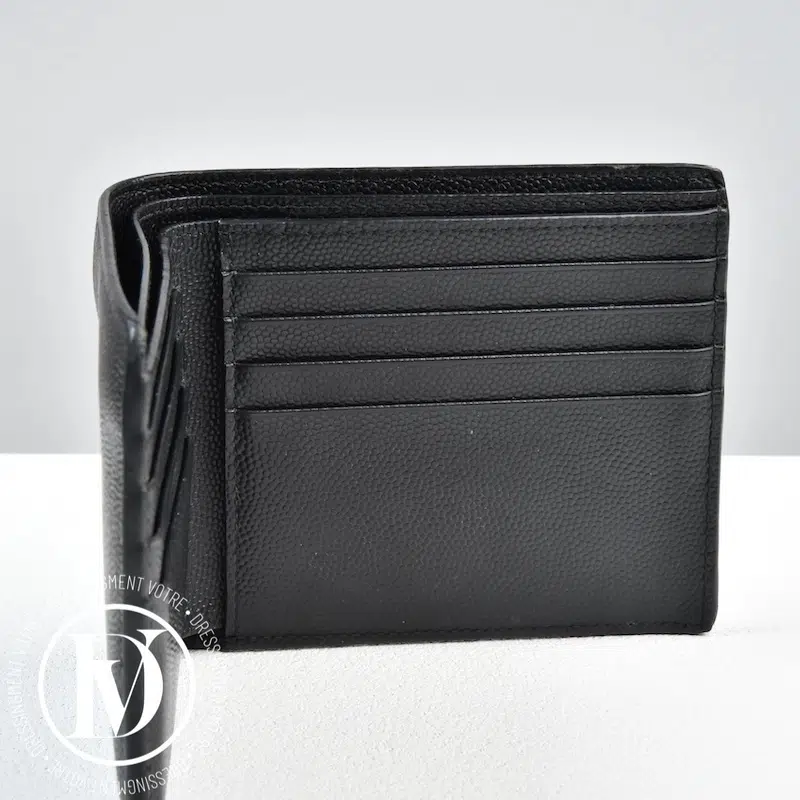 Portefeuille en cuir noir - Saint Laurent Portefeuille en cuir noir - Saint Laurent – Image 3