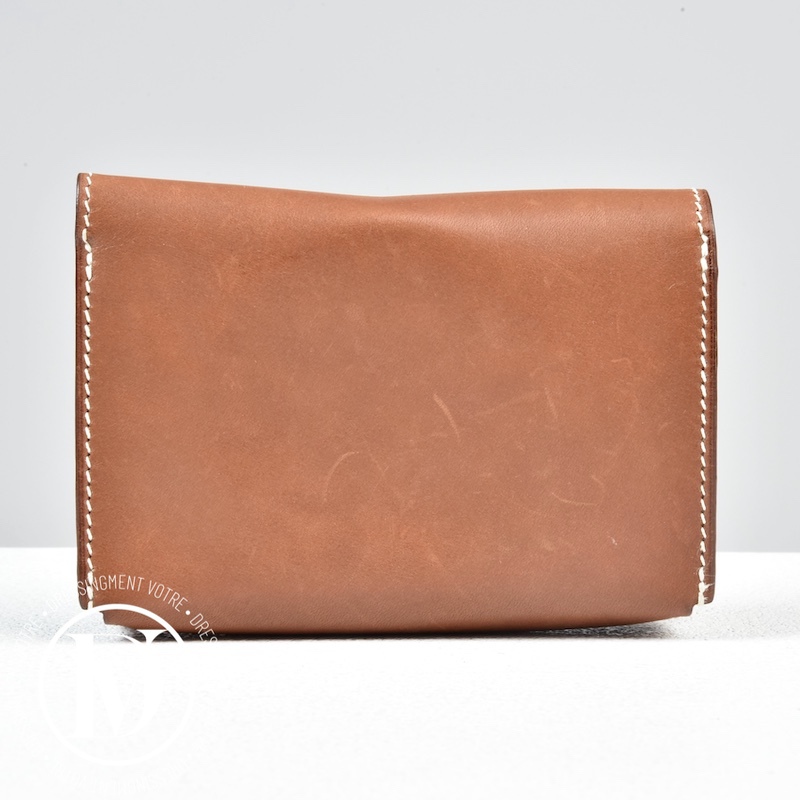 Petite pochette en cuir marron clair - Hermès Petite pochette en cuir marron clair - Hermès – Image 3