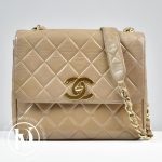 Sac à rabat vintage beige - Chanel Dressingment Votre