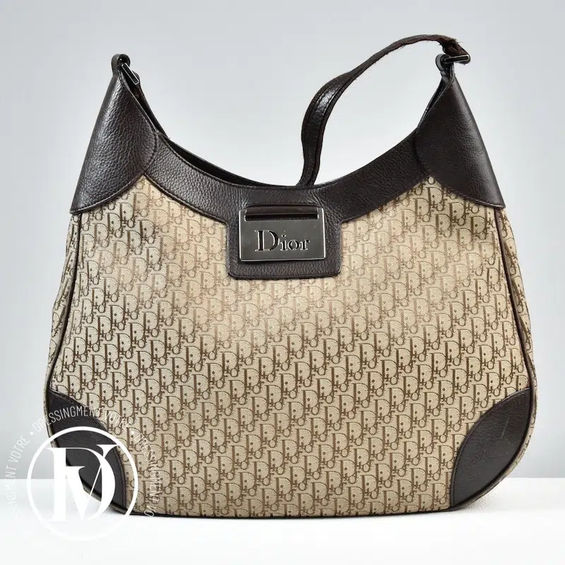 Sac Hobo vintage DiorOblique marron - Dior Sac Hobo vintage DiorOblique marron - Dior