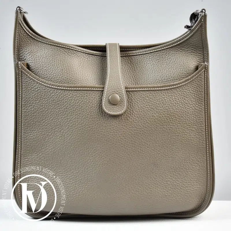 Sac Evelyne 33 taurillon clémence étoupe - Hermès Sac Evelyne 33 taurillon clémence étoupe - Hermès – Image 5
