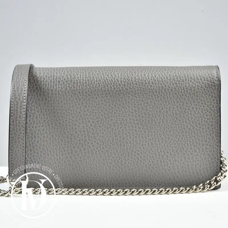 Sac WOC Interlocking en cuir gris - Gucci Sac WOC Interlocking en cuir gris - Gucci – Image 5