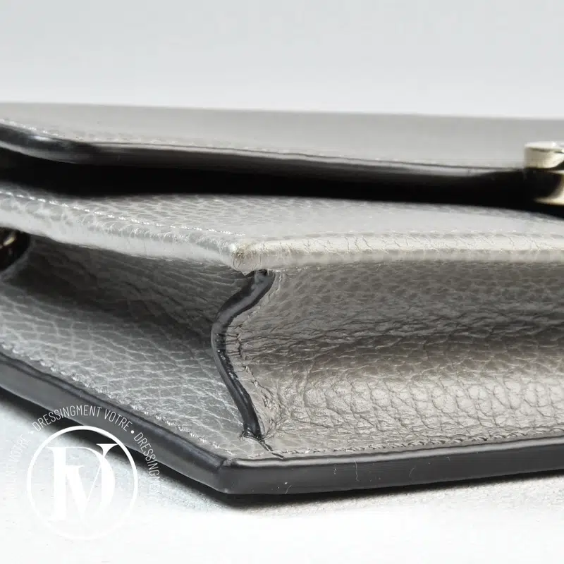 Sac WOC Interlocking en cuir gris - Gucci Sac WOC Interlocking en cuir gris - Gucci – Image 6