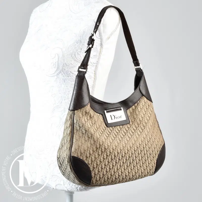 Sac Hobo vintage DiorOblique marron - Dior Sac Hobo vintage DiorOblique marron - Dior – Image 2