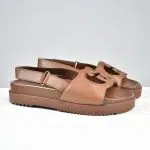 Sandales GG en cuir tan p.38,5 - Gucci Dressingment Votre