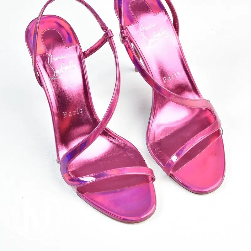 Sandales Rosalie 100 en cuir rose p.38,5 - Christian Louboutin Sandales Rosalie 100 en cuir rose p.38,5 - Christian Louboutin – Image 3