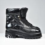 Bottines en cuir noir p.37,5 - Chanel Dressingment Votre