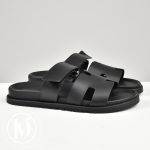 Sandales Chypre en cuir noir p.39,5 - Hermès Dressingment Votre