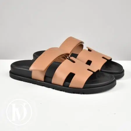 Sandales Chypre en cuir naturel p.40,5 - Hermès