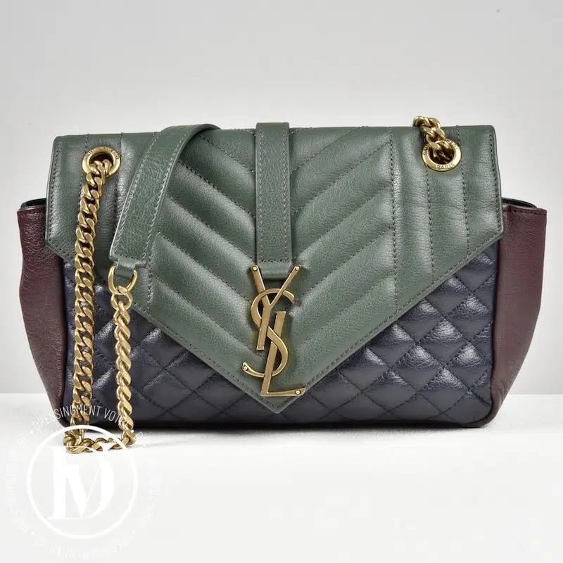 Sac Enveloppe médium en cuir tricolore - Saint Laurent Dressingment Votre