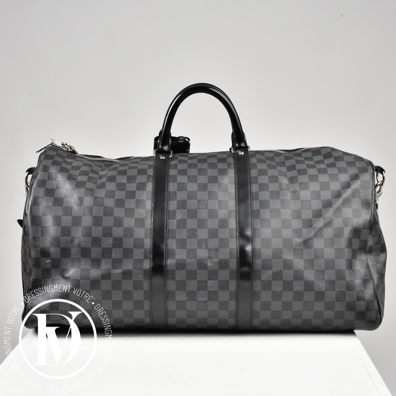 Sac Keepall 55 bandoulière damier graphite - Louis Vuitton Dressingment Votre
