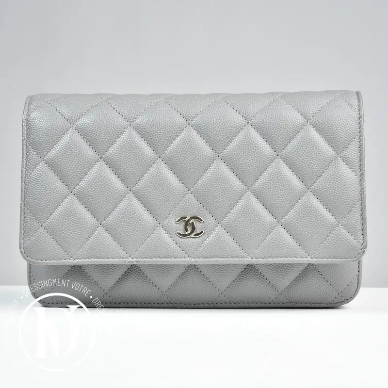 Wallet On Chain (WOC) cuir caviar gris - Chanel Wallet On Chain (WOC) cuir caviar gris - Chanel – Image 3