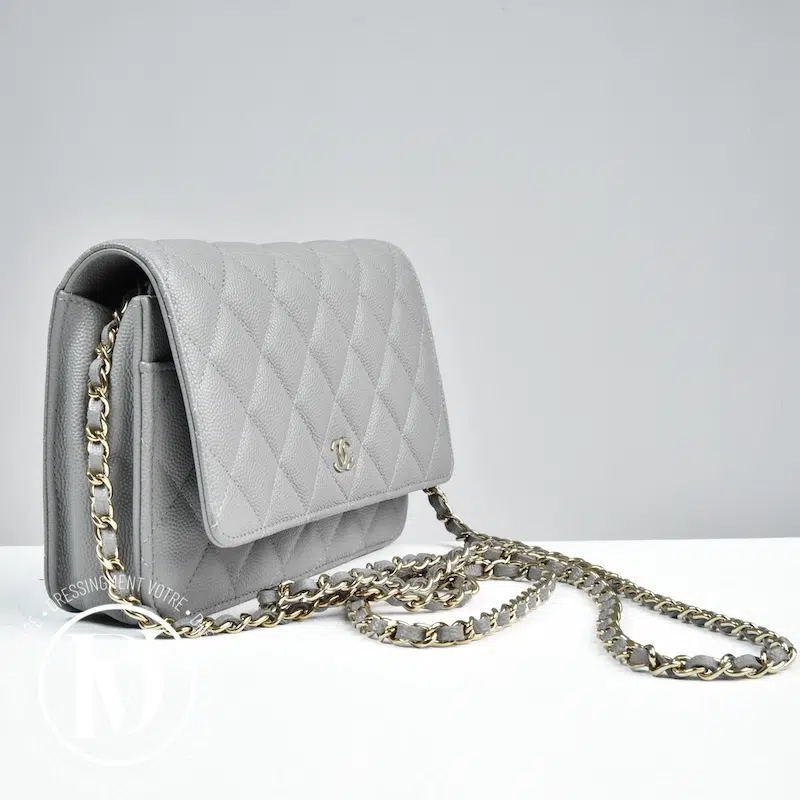 Wallet On Chain (WOC) cuir caviar gris - Chanel Wallet On Chain (WOC) cuir caviar gris - Chanel – Image 4