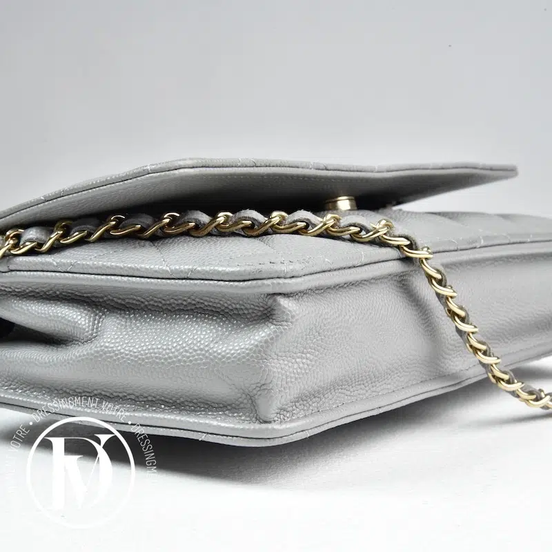 Wallet On Chain (WOC) cuir caviar gris - Chanel Wallet On Chain (WOC) cuir caviar gris - Chanel – Image 6