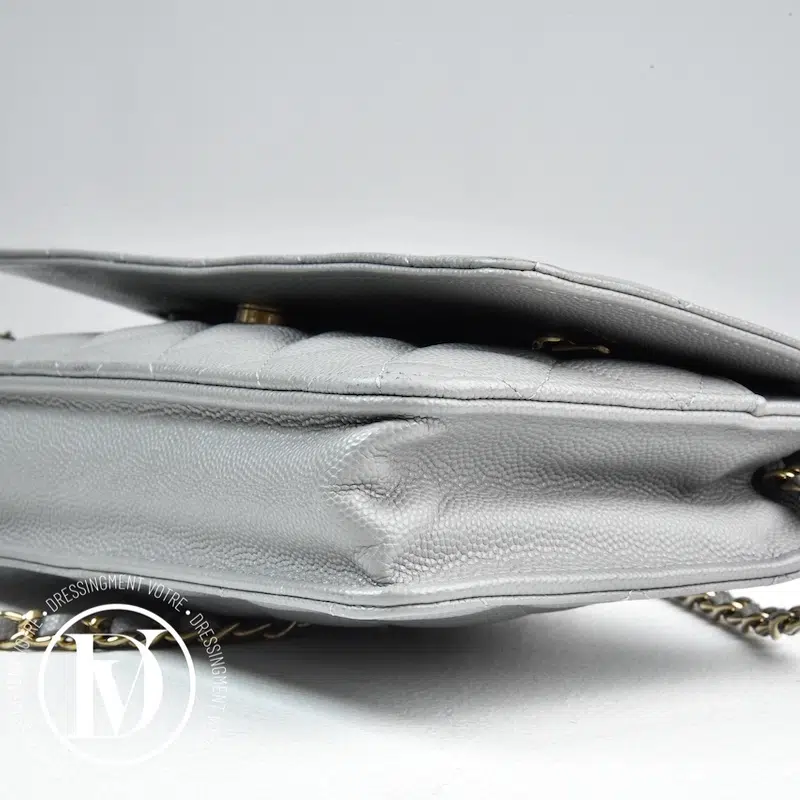 Wallet On Chain (WOC) cuir caviar gris - Chanel Wallet On Chain (WOC) cuir caviar gris - Chanel – Image 7