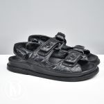 Sandales DAD en cuir noir p.37,5 - Chanel Dressingment Votre