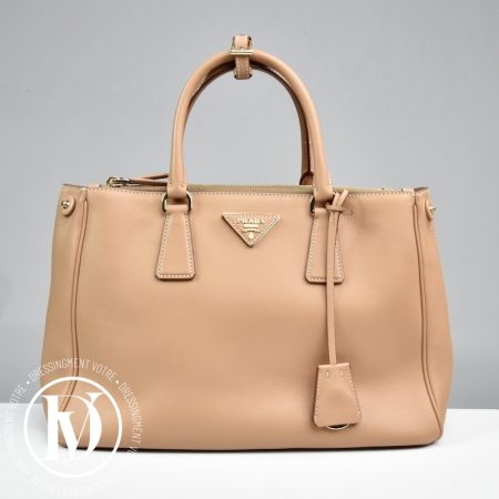 Grand sac Galleria en cuir naturel - Prada