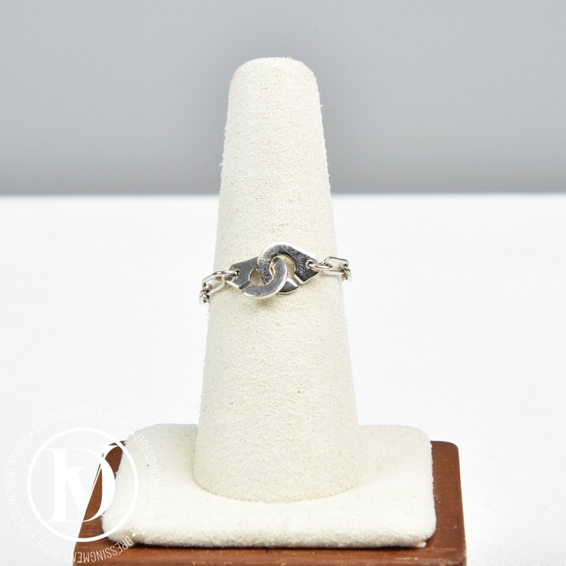 Bague chaîne Menottes en or blanc t.56 - Dinh Van Dressingment Votre