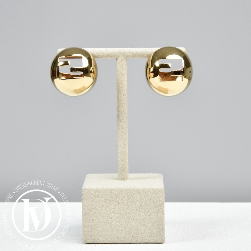Boucles d’oreilles Sphera en métal doré - Fendi Boucles d’oreilles Sphera en métal doré - Fendi Dressingment Votre