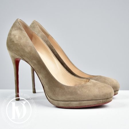 Escarpins Neofilo suède beige p.37,5 - Christian Louboutin