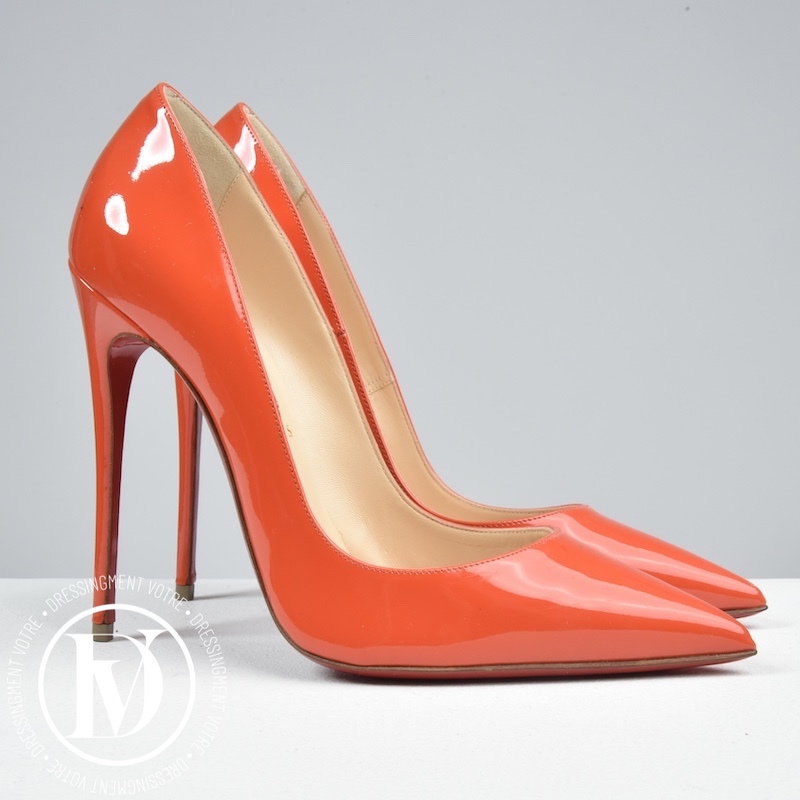 Escarpins So Kate 120 en cuir orange p.38 - Christian Louboutin Dressingment Votre