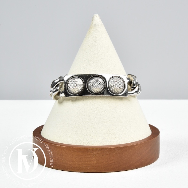 Bracelet gourmette City en laiton argent - Balenciaga Dressingment Votre