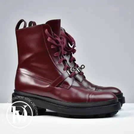 Bottines Funk en cuir burgundy p.37 - Hermès
