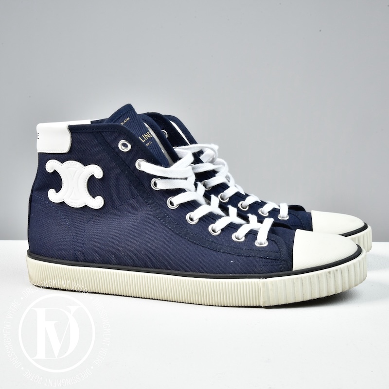 Baskets Triomphe en toile bleu marine p.38 - Céline Baskets Triomphe en toile bleu marine p.38 - Céline Dressingment Votre