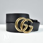 Ceinture GG en cuir noir t.80 - Gucci Dressingment Votre