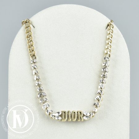 Collier Dio(r)evolution en métal doré et strass - Dior