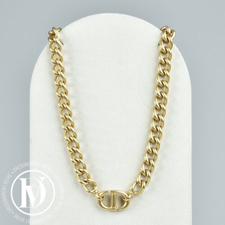 Collier court en métal doré - Dior
