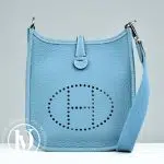 Sac Mini Evelyne en cuir New Bleu Jean - Hermès Dressingment Votre