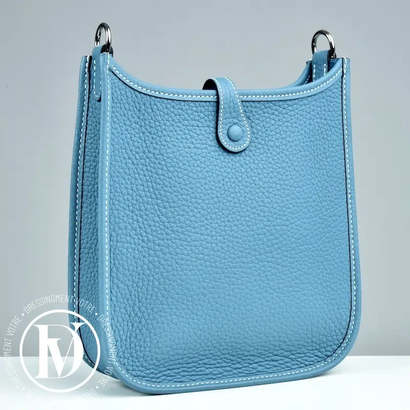 Sac Mini Evelyne en cuir New Bleu Jean - Hermès Sac Mini Evelyne en cuir New Bleu Jean - Hermès – Image 5
