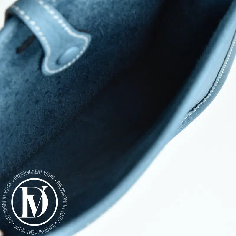 Sac Mini Evelyne en cuir New Bleu Jean - Hermès Sac Mini Evelyne en cuir New Bleu Jean - Hermès – Image 9