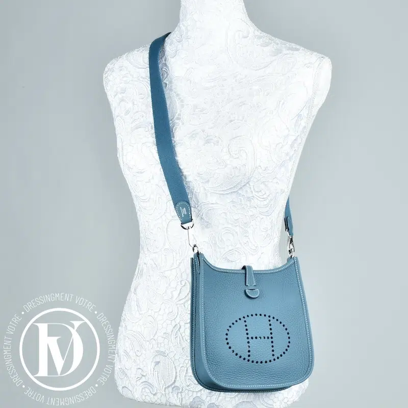 Sac Mini Evelyne en cuir New Bleu Jean - Hermès Sac Mini Evelyne en cuir New Bleu Jean - Hermès – Image 2