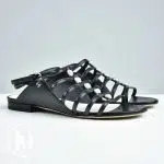 Sandales en cuir noir et perles p.38C - Chanel Dressingment Votre
