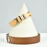 Bracelet Charnière émail uni et métal doré PM - Hermès Dressingment Votre
