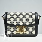 Sac Triomphe Teen en toile et cuir noir - Céline Dressingment Votre