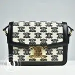 Sac Triomphe Teen en toile et cuir noir - Céline Dressingment Votre