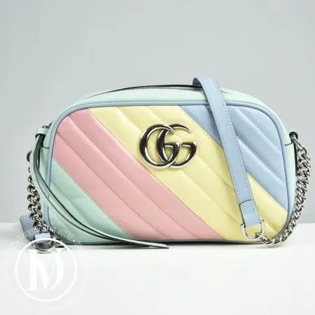Sac Caméra GG Marmont en cuir multicolore - Gucci