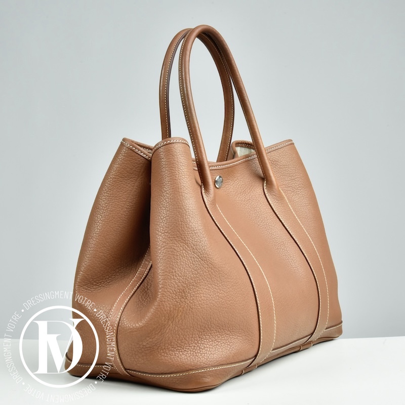 Sac Garden Party 36 en cuir Negonda gold - Hermès Sac Garden Party 36 en cuir Negonda gold - Hermès – Image 3