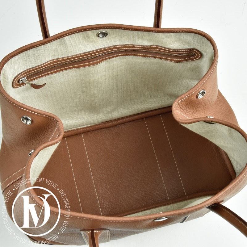 Sac Garden Party 36 en cuir Negonda gold - Hermès Sac Garden Party 36 en cuir Negonda gold - Hermès – Image 7
