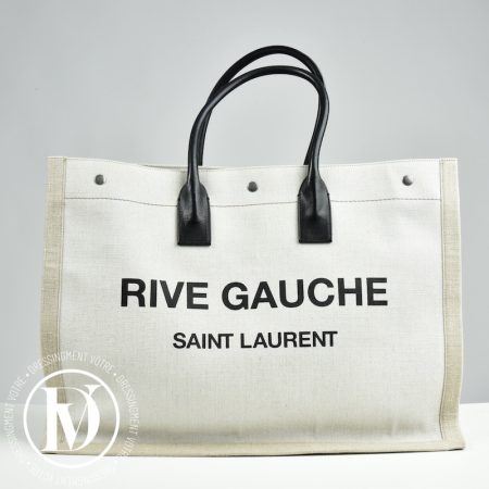 Cabas Rive Gauche en toile beige - Saint Laurent
