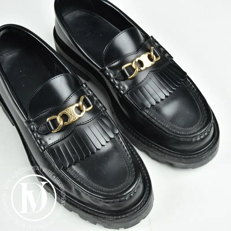 Mocassins Margaret Triomphe en cuir noir p.38 - Céline Mocassins Margaret Triomphe en cuir noir p.38 - Céline – Image 2